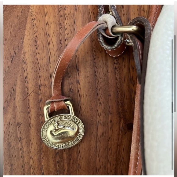 Dooney and Bourke Cream/Brown Leather Crossbody - Picture 3 of 12